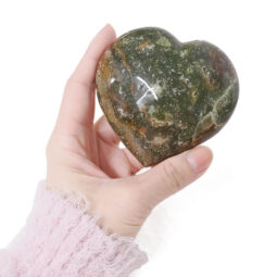 Madagascar Ocean Jasper Heart (7-8cm) Set 4 Pieces | Crystal Factory