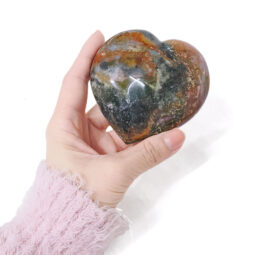 Madagascar Ocean Jasper Heart (7-8cm) Set 4 Pieces | Crystal Factory