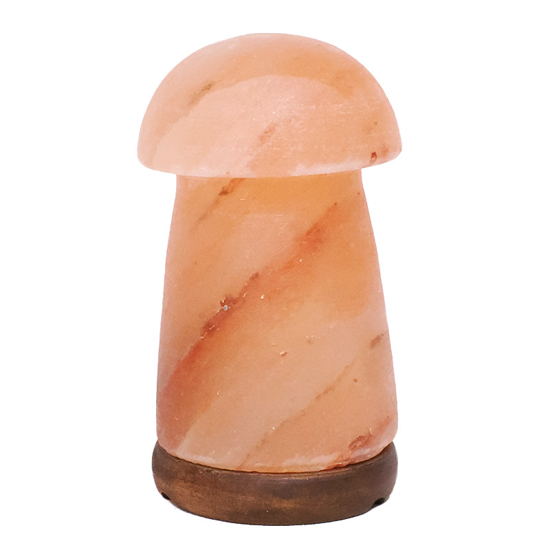 Mushroom Salt Lamp - Timber Base (12V – 12W) Energy Efficient 2 Mushroom Salt Lamp - Timber Base (12V – 12W) | Crystal Factory