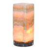Natural Banded Onyx Rectangle Lamp on Orthoceras Base | Crystal Factory