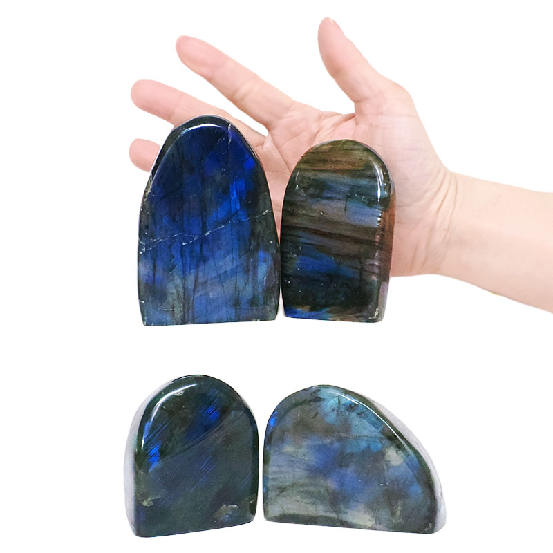 1.20kg Natural Labradorite Polished Set 4 Pieces R688 4 Natural Labradorite Polished Set 4 Pieces R688 | Crystal Factory