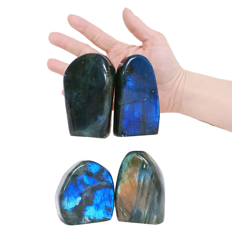 1.13kg Natural Labradorite Polished Set 4 Pieces R689 4 Natural Labradorite Polished Set 4 Pieces R689 | Crystal Factory