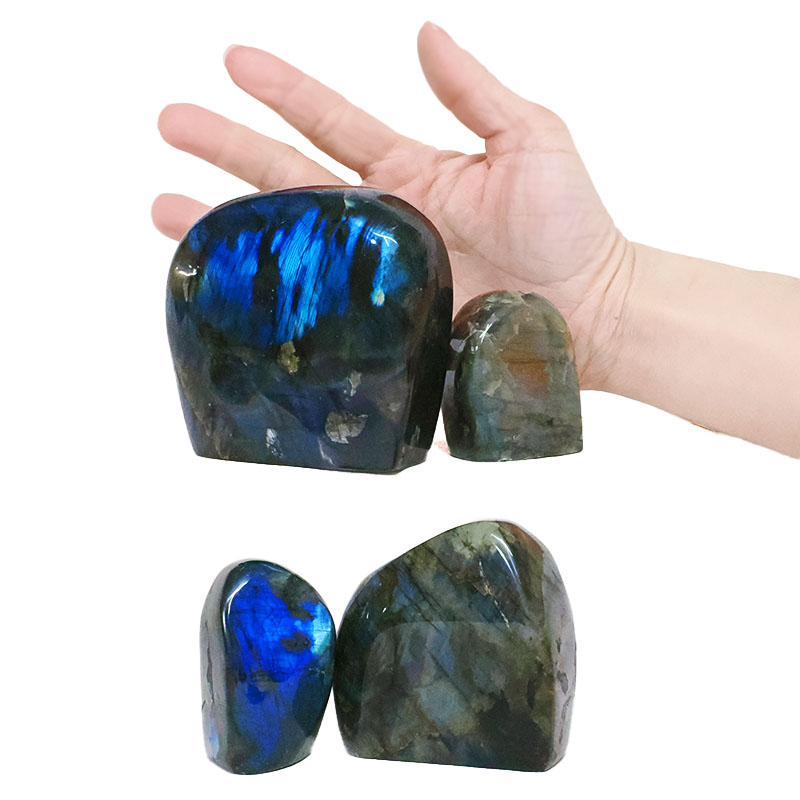 1.20kg Natural Labradorite Polished Set 4 Pieces R692 4 Natural Labradorite Polished Set 4 Pieces R692 | Crystal Factory