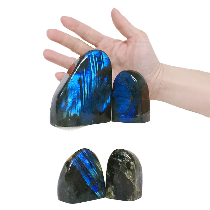1.03kg Natural Labradorite Polished Set 4 Pieces R695 4 Natural Labradorite Polished Set 4 Pieces R695 | Crystal Factory