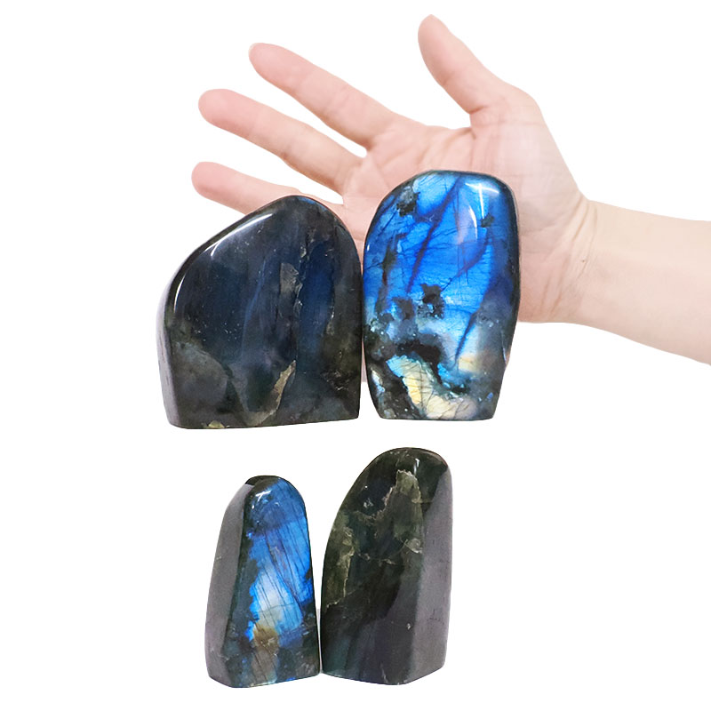 1.18kg Natural Labradorite Polished Set 4 Pieces R698 4 Natural Labradorite Polished Set 4 Pieces R698 | Crystal Factory