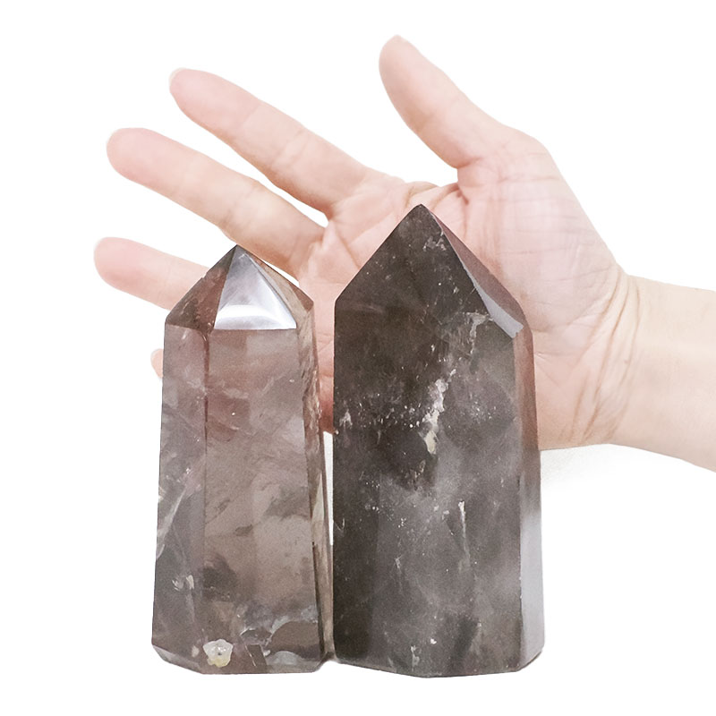 0.99kg Smoky Quartz Terminated Point Set 2 Pieces R702 4 Smoky Quartz Terminated Point Set 2 Pieces R702 | Crystal Factory