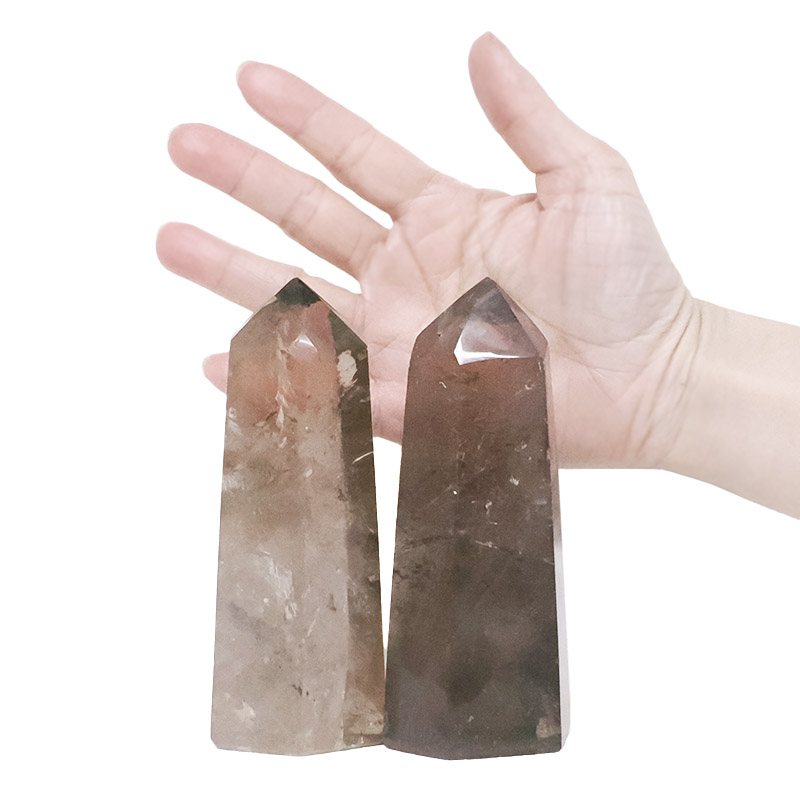 0.81kg Smoky Quartz Terminated Point Set 2 Pieces R704 4 Smoky Quartz Terminated Point Set 2 Pieces R704 | Crystal Factory