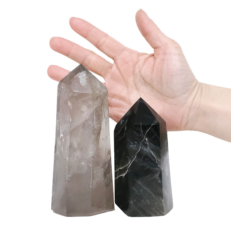 1.10kg Smoky Quartz Terminated Point Set 2 Pieces R705 4 Smoky Quartz Terminated Point Set 2 Pieces R705 | Crystal Factory