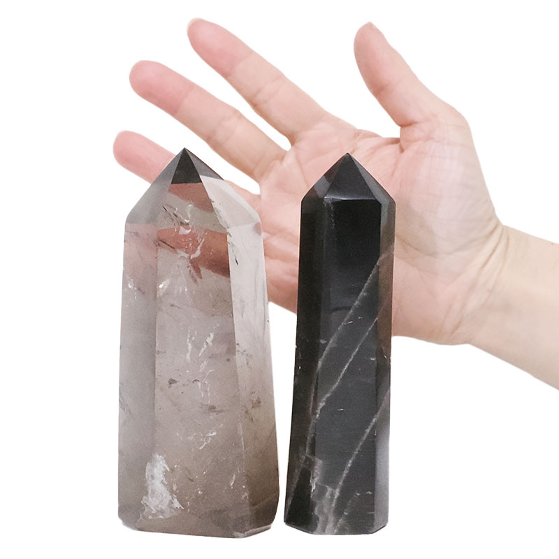 1.05kg Smoky Quartz Terminated Point Set 2 Pieces R706 4 Smoky Quartz Terminated Point Set 2 Pieces R706 | Crystal Factory