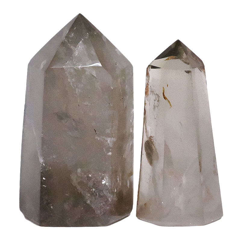 0.97kg Smoky Quartz Terminated Point Set 2 Pieces R710 3 Smoky Quartz Terminated Point Set 2 Pieces R710 | Crystal Factory
