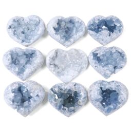 Celestite Druze Cluster Heart 10cm | Crystal Factory