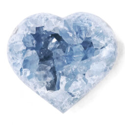 Celestite Druze Cluster Heart 9cm | Crystal Factory