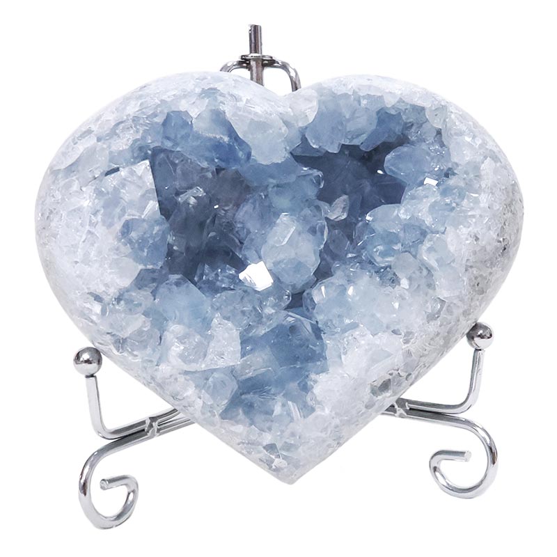 Celestite Druze Cluster Heart 9cm 7 Celestite Druze Cluster Heart 9cm | Crystal Factory