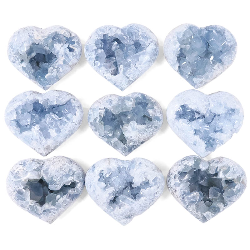 Celestite Druze Cluster Heart 9cm 4 Celestite Druze Cluster Heart 9cm | Crystal Factory