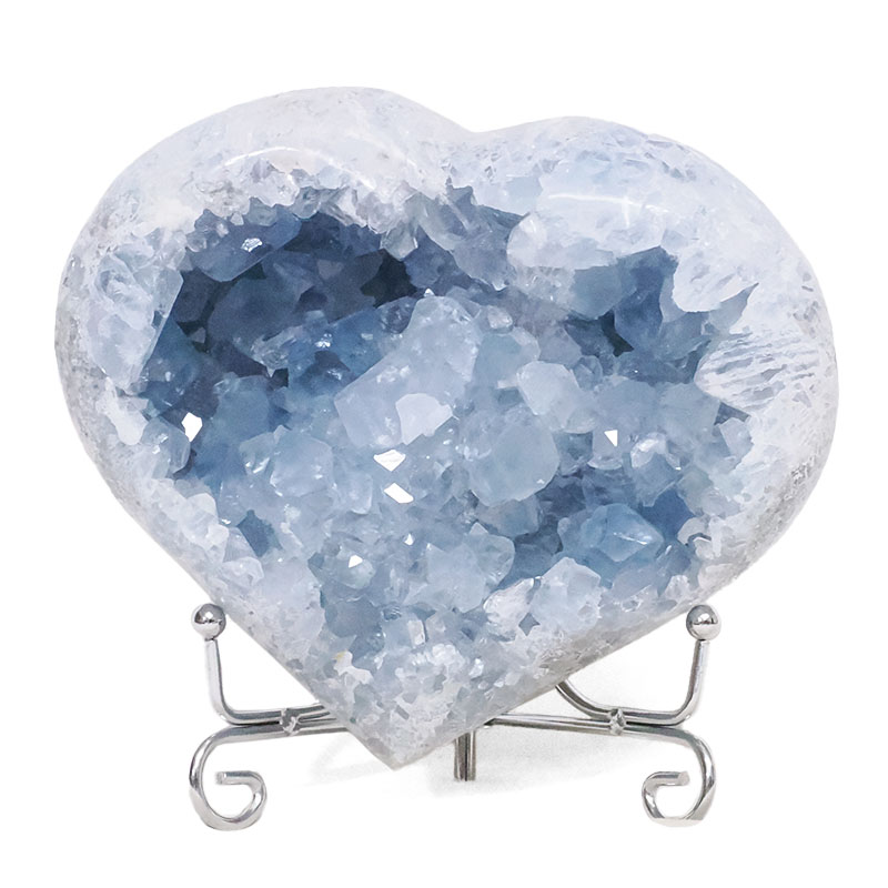 1.13kg Celestite Druze Cluster Heart T3318 3 Celestite Druze Cluster Heart T3318 | Crystal Factory
