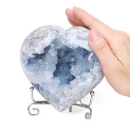 1.27kg Celestite Druze Cluster Heart T3319 5 Celestite Druze Cluster Heart T3319 | Crystal Factory