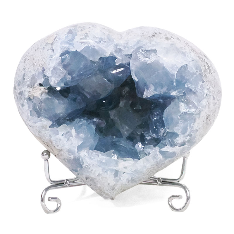 1.20kg Celestite Druze Cluster Heart T3320 3 Celestite Druze Cluster Heart T3320 | Crystal Factory