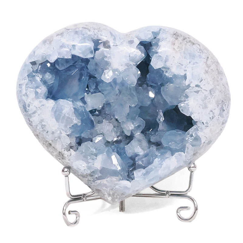1.21kg Celestite Druze Cluster Heart T3321 3 Celestite Druze Cluster Heart T3321 | Crystal Factory