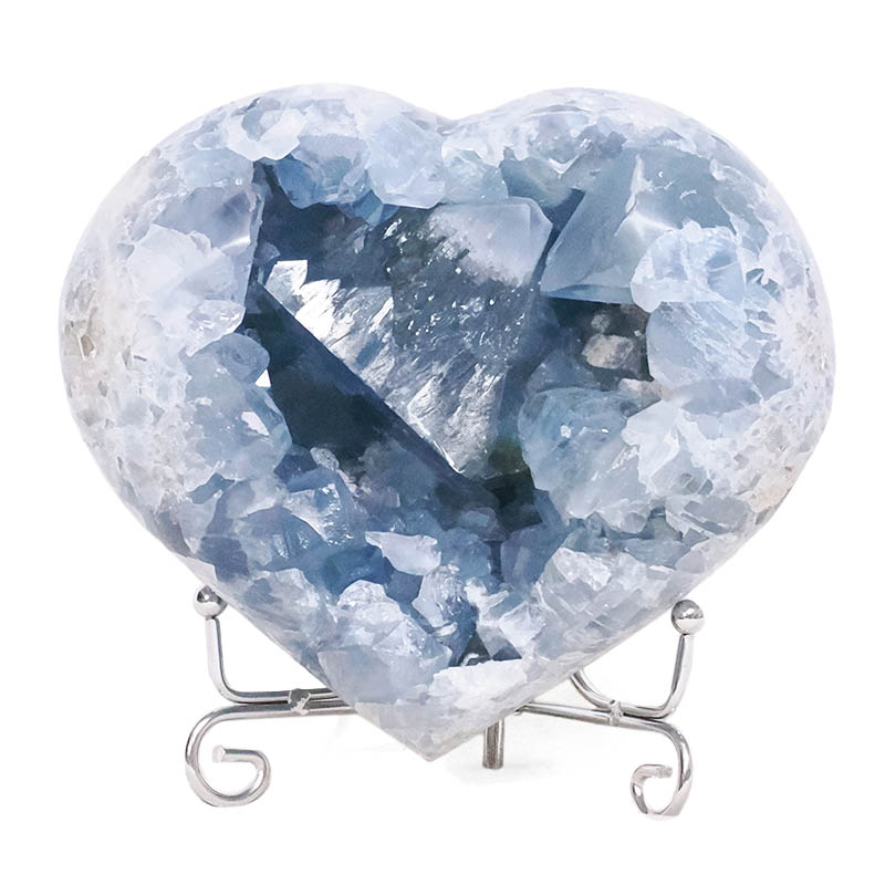 1.46kg Celestite Druze Cluster Heart T3322 2 Celestite Druze Cluster Heart T3322 | Crystal Factory