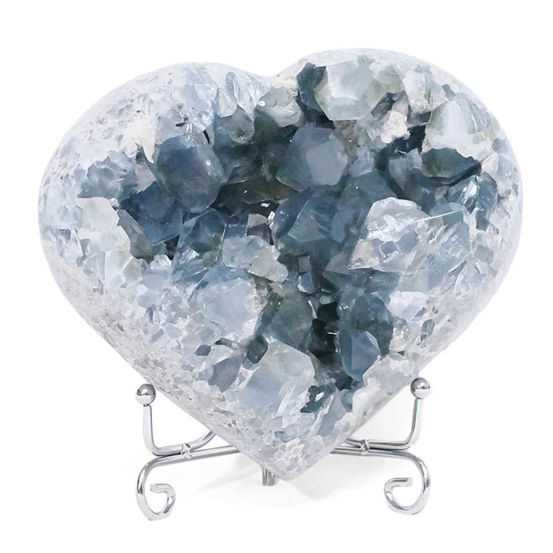 1.59kg Celestite Druze Cluster Heart T3323 3 Celestite Druze Cluster Heart T3323 | Crystal Factory