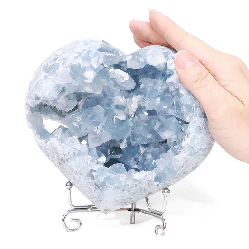 1.82kg Celestite Druze Cluster Heart T3324 4 Celestite Druze Cluster Heart T3324 | Crystal Factory