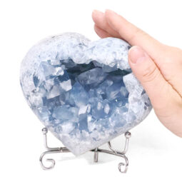 Celestite Druze Cluster Heart T3325 | Crystal Factory