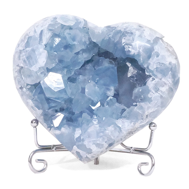 0.96kg Celestite Druze Cluster Heart T3333 3 Celestite Druze Cluster Heart T3333 | Crystal Factory