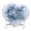 0.89kg Celestite Druze Cluster Heart T3335 2 Celestite Druze Cluster Heart T3335 | Crystal Factory