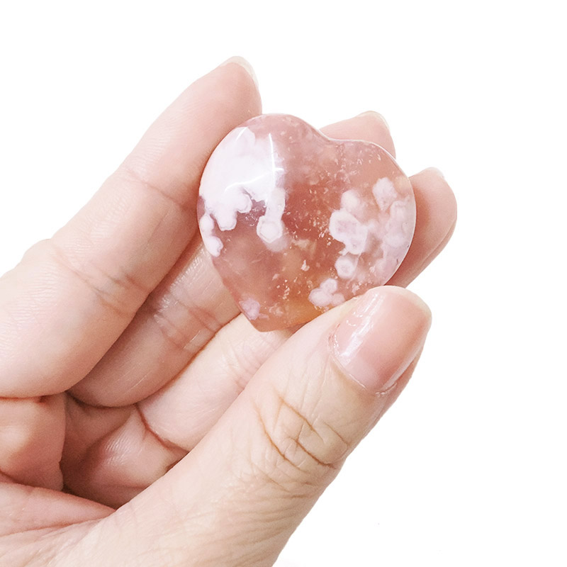 Madagascar Flower Agate Mini Heart 5 Madagascar Flower Agate Mini Heart | Crystal Factory