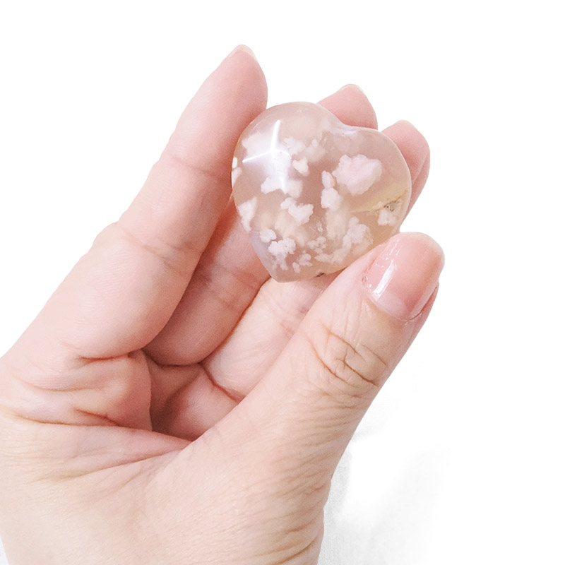 Madagascar Flower Agate Mini Heart 6 Madagascar Flower Agate Mini Heart | Crystal Factory