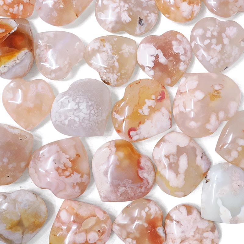 Madagascar Flower Agate Mini Heart 4 Madagascar Flower Agate Mini Heart | Crystal Factory