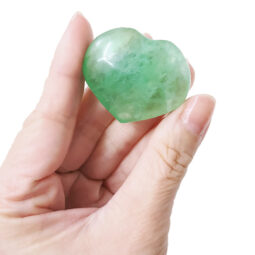 Madagascar Green Fluorite Mini Heart 10 Madagascar Green Fluorite Mini Heart | Crystal Factory