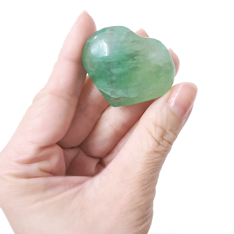 Madagascar Green Fluorite Mini Heart 5 Madagascar Green Fluorite Mini Heart | Crystal Factory