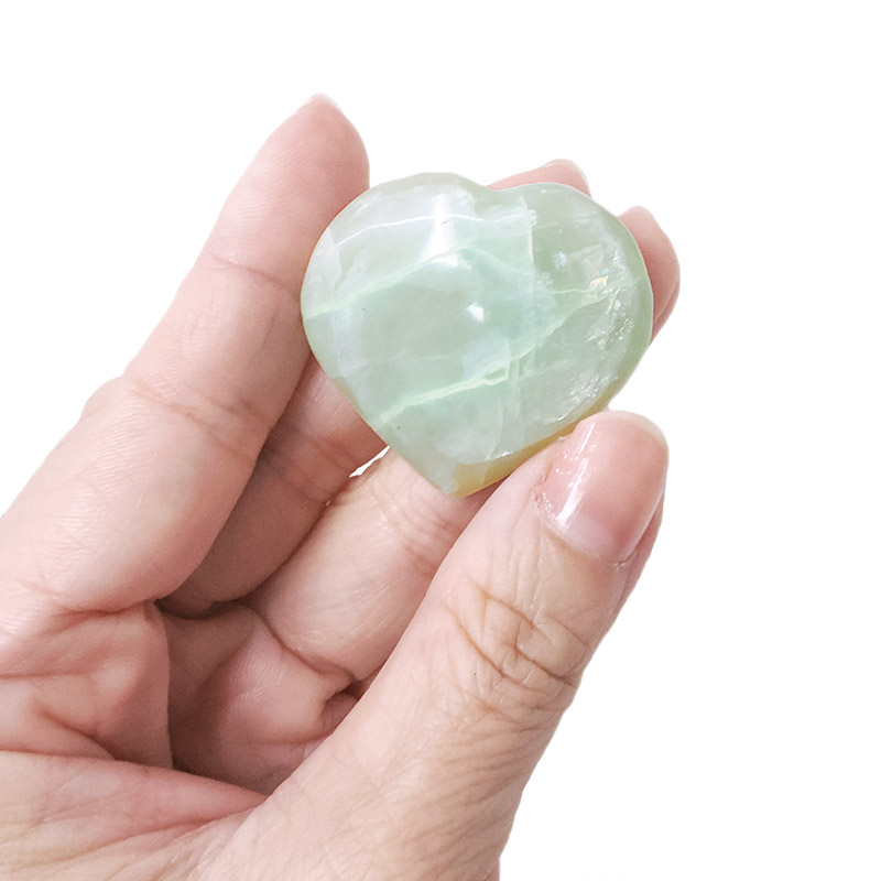 Madagascar Green Moonstone (Garnierite) Mini Heart 5 Madagascar Green Moonstone (Garnierite) Mini Heart | Crystal Factory