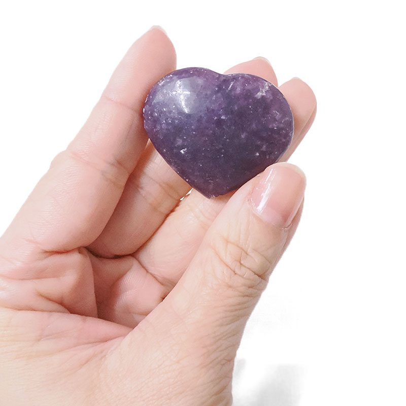Madagascar Lepidolite Mini Heart 5 Madagascar Lepidolite Mini Heart | Crystal Factory