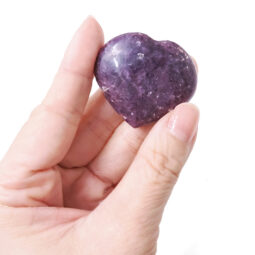 Madagascar Lepidolite Mini Heart 10 Madagascar Lepidolite Mini Heart | Crystal Factory