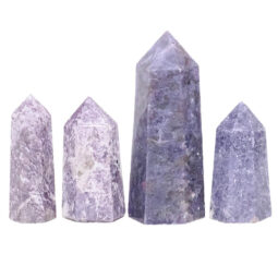 Madagascar Lepidolite Terminated Point Set 4 Pieces R750 | Crystal Factory