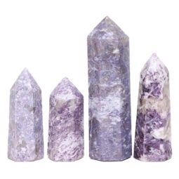 Madagascar Lepidolite Terminated Point Set 4 Pieces R751 | Crystal Factory