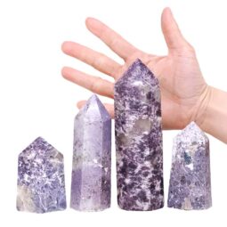 Madagascar Lepidolite Terminated Point Set 4 Pieces R752 | Crystal Factory