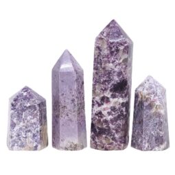Madagascar Lepidolite Terminated Point Set 4 Pieces R752 | Crystal Factory