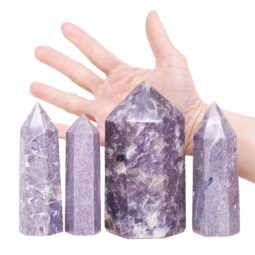 1.32kg Madagascar Lepidolite Terminated Point Set 4 Pieces R753 5 Madagascar Lepidolite Terminated Point Set 4 Pieces R753 | Crystal Factory