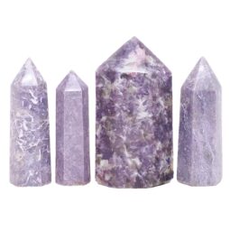 Madagascar Lepidolite Terminated Point Set 4 Pieces R753 | Crystal Factory