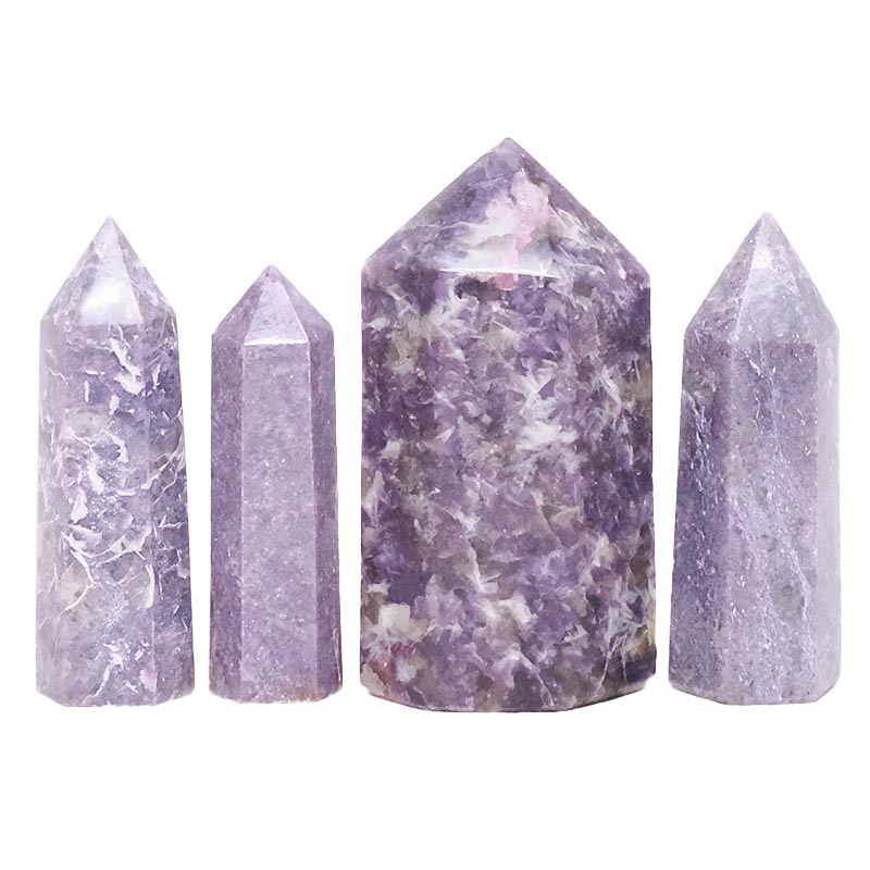 1.32kg Madagascar Lepidolite Terminated Point Set 4 Pieces R753 3 Madagascar Lepidolite Terminated Point Set 4 Pieces R753 | Crystal Factory