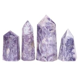 Madagascar Lepidolite Terminated Point Set 4 Pieces R754 | Crystal Factory