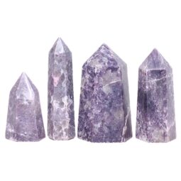 Madagascar Lepidolite Terminated Point Set 4 Pieces R755 | Crystal Factory