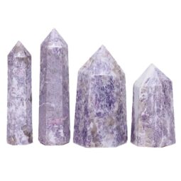 Madagascar Lepidolite Terminated Point Set 4 Pieces R756 | Crystal Factory