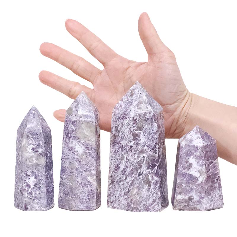 1.24kg Madagascar Lepidolite Terminated Point Set 4 Pieces R757 4 Madagascar Lepidolite Terminated Point Set 4 Pieces R757 | Crystal Factory