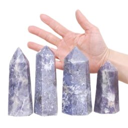 Madagascar Lepidolite Terminated Point Set 4 Pieces R760 | Crystal Factory