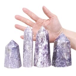 Madagascar Lepidolite Terminated Point Set 4 Pieces R761 | Crystal Factory