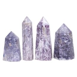 Madagascar Lepidolite Terminated Point Set 4 Pieces R761 | Crystal Factory